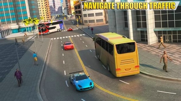 城市客车大巴3D