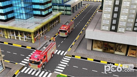 城市消防车救援模拟