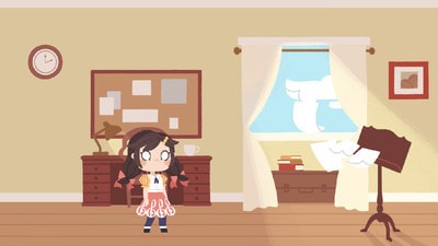 女孩的儿童拼图